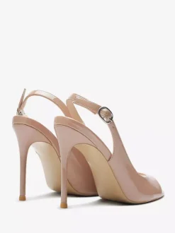 Nude High Heels Women's Peep Toe Slingback Pumps For Women