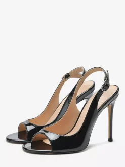 Nude High Heels Women's Peep Toe Slingback Pumps For Women