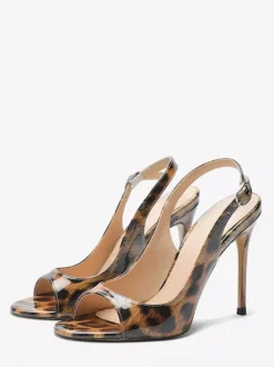 Nude High Heels Women's Peep Toe Slingback Pumps For Women
