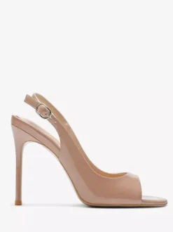 Nude High Heels Women's Peep Toe Slingback Pumps For Women
