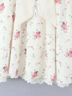 Off Shoulder Floral Mini Dress With Bow Detail For Summer 2026