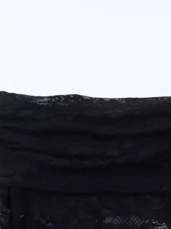 Off Shoulder Lace Patchwork Maxi Dress For Women - Black Gothic Sheer Sleeve Bodycon Gown - Spring Gala Party Outfits 2026