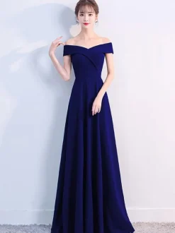 Off Shoulder Dresses Elegant Birthday Party Prom Cocktail Maxi Dress
