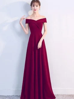 Off Shoulder Dresses Elegant Birthday Party Prom Cocktail Maxi Dress