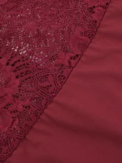 Off Shoulder Lace Patchwork Maxi Dress For Women - Wine Red Long Sleeve Slit Bodycon Gown - Spring Evening Party 2026