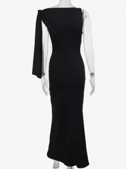 Off Shoulder Maxi Dress For Women - Minimalist Elegant Bodycon Long Dress- Summer Formal Evening Gala 2026