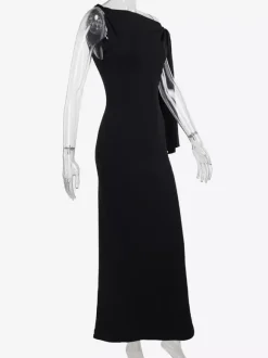 Off Shoulder Maxi Dress For Women - Minimalist Elegant Bodycon Long Dress- Summer Formal Evening Gala 2026