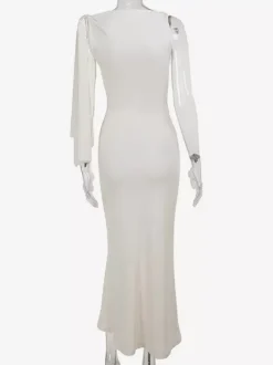 Off Shoulder Maxi Dress For Women - Minimalist Elegant Bodycon Long Dress- Summer Formal Evening Gala 2026
