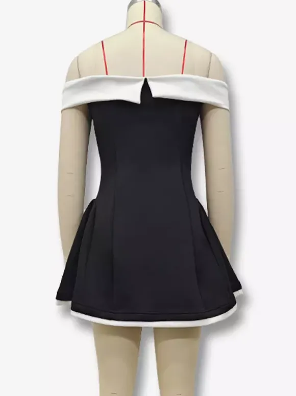 Off-Shoulder Mini Dress Long Sleeves A-Line Sexy Birthday Party Dress For Women 2026