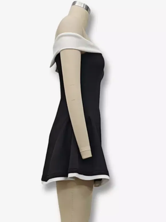 Off-Shoulder Mini Dress Long Sleeves A-Line Sexy Birthday Party Dress For Women 2026