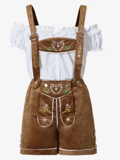 Oktoberfest Costumes Coffee Brown Women's Holiday Set