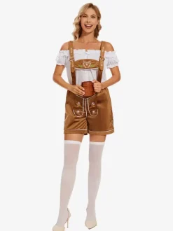 Oktoberfest Costumes Coffee Brown Women's Holiday Set