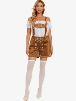 Oktoberfest Costumes Coffee Brown Women's Holiday Set