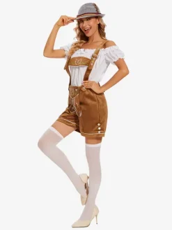 Oktoberfest Costumes Coffee Brown Women's Holiday Set