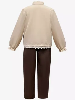 Oktoberfest Costumes For Kids Coffee Brown Set Waistcoat Pants Sets