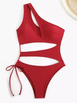 One-shoulder Cutout Monokini One-piece Swimsuit For Summer 2026