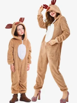 Onesie Kigurumi Pajamas Christmas Reindeer Kid Kigurumi Costumes