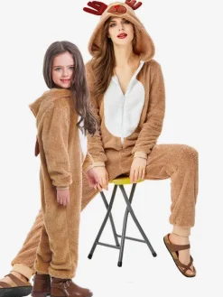 Onesie Kigurumi Pajamas Christmas Reindeer Kid Kigurumi Costumes
