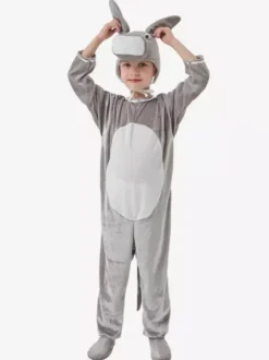 Onesie Pajamas Kigurumi Animal Halloween Kid's Polyester Hat Jumpsuit