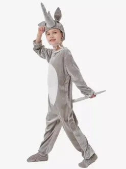 Onesie Kigurumi Pajamas Halloween Animal Kid's Polyester Hat Jumpsuit