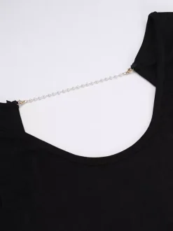 Open Back Maxi Party Dress Long Sleeve Crew Neck Long Dress For Women 2026