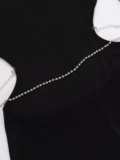 Open Back Maxi Party Dress Long Sleeve Crew Neck Long Dress For Women 2026