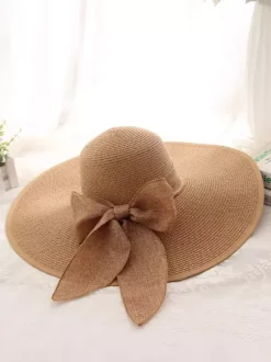 Oversized Brim Summer Straw Hat Sun Protection Foldable Beach Sun Hat For Women 2026