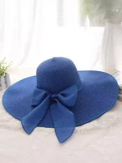 Oversized Brim Summer Straw Hat Sun Protection Foldable Beach Sun Hat For Women 2026