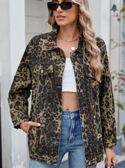 Oversized Denim Jacket For Women - Long Boyfriend Fit Distressed Jean Trucker Coat - Spring Chic Streetwear 2026