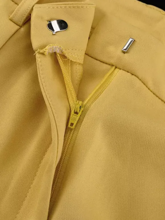Oversized Suit And Wide-leg Pants 2 Piece Co-ord Set In Yellow For Autumn 2026