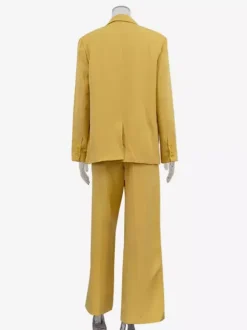 Oversized Suit And Wide-leg Pants 2 Piece Co-ord Set In Yellow For Autumn 2026