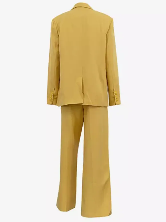 Oversized Suit And Wide-leg Pants 2 Piece Co-ord Set In Yellow For Autumn 2026