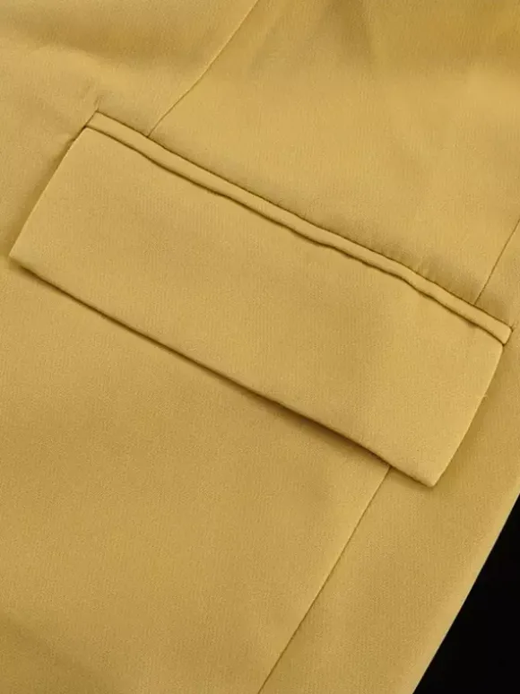Oversized Suit And Wide-leg Pants 2 Piece Co-ord Set In Yellow For Autumn 2026