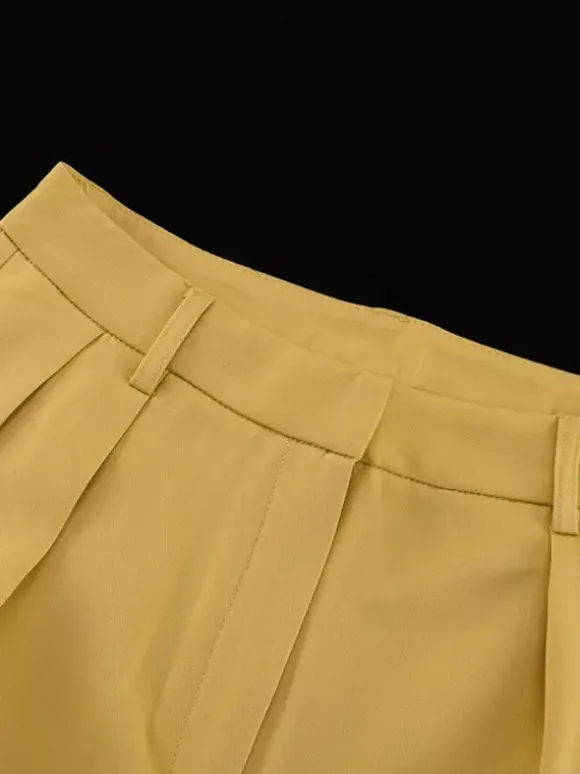 Oversized Suit And Wide-leg Pants 2 Piece Co-ord Set In Yellow For Autumn 2026
