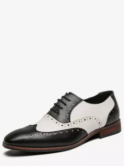 Oxfords Shoes For Men Modern Round Toe Strap Adjustable Wingtips Shoes Brogues Shoes