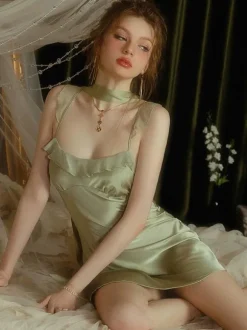 Pajama Sets Sage Rave Club Backless Polyester Lingerie