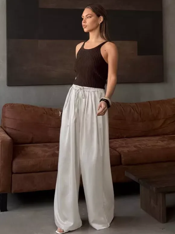 Pants Apricot Raised Waist Trousers