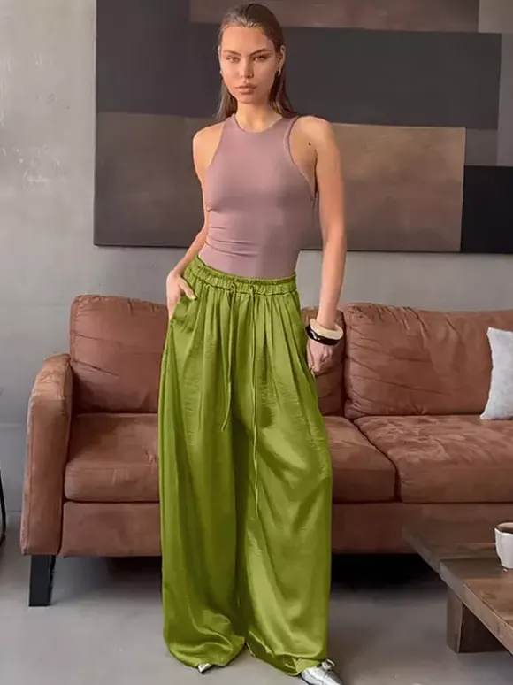 Pants Apricot Raised Waist Trousers