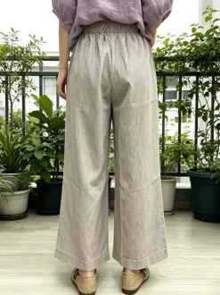 Pants Black Polyester Trousers