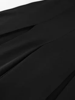 Pants Black Raised Waist Trousers