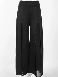 Pants Black Raised Waist Trousers