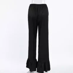 Pants Black Raised Waist Trousers