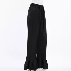 Pants Black Raised Waist Trousers