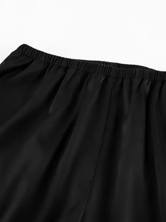 Pants Black Raised Waist Trousers