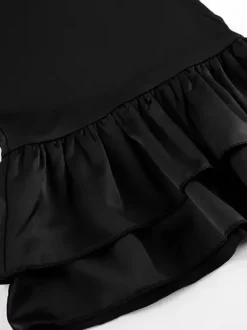 Pants Black Raised Waist Trousers