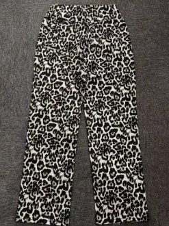 Pants Brown Raised Waist Leopard Print Trousers