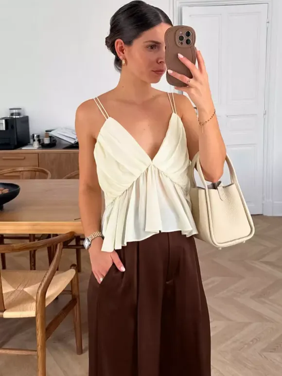 Pants Brown Raised Waist Trousers