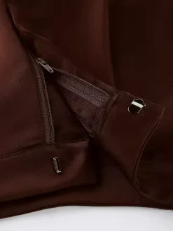 Pants Brown Raised Waist Trousers