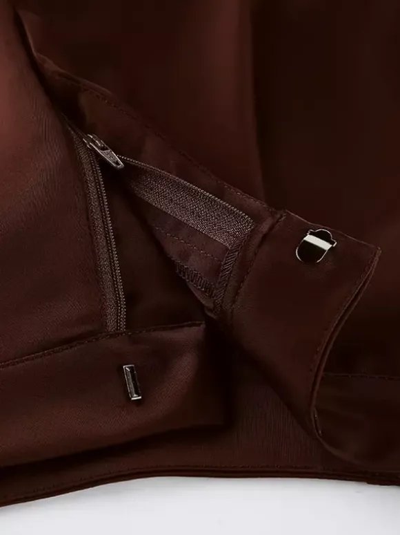 Pants Brown Raised Waist Trousers