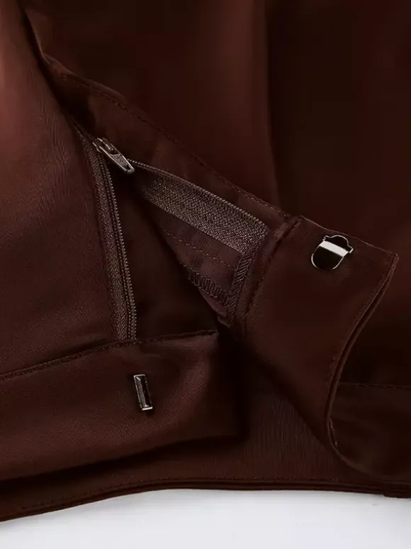 Pants Brown Raised Waist Trousers
